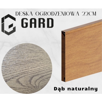 Deska ogrodzeniowa Modern o szerokości 22cm i długości do 300cm kolor Dąb Naturalny firmy GARD